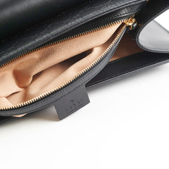 Gucci Padlock Top Handle Bag Guccissima Medium Black