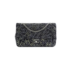 Chanel Seasonal Medium/Large Tweed Crystals Black