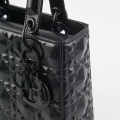 Christian Dior My ABC  Lady Dior Calfskin Small Cannage Bag Black