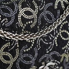 Chanel Seasonal Medium/Large Tweed Crystals Black