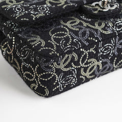 Chanel Seasonal Medium/Large Tweed Crystals Black