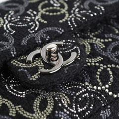 Chanel Seasonal Medium/Large Tweed Crystals Black