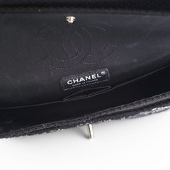 Chanel Seasonal Medium/Large Tweed Crystals Black
