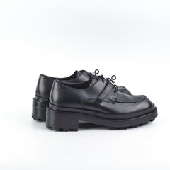 Hermes Black Kelly Oxfords Size 36.5