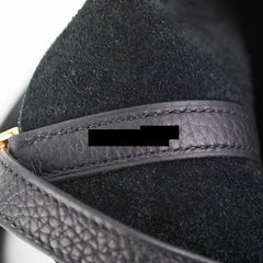 Hermes Picotin 22 Clemence Black B Stamp (2023)