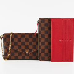 Louis Vuitton Pochette Felicie Damier Ebene Crossbody Bag