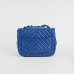 Chanel Chevron Square Mini Blue