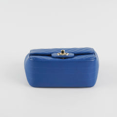Chanel Chevron Square Mini Blue