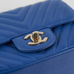 Chanel Chevron Square Mini Blue