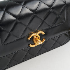Chanel Calfskin Quilted Mini Coco Ring Flap Black Microchipped 2021