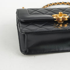 Chanel Calfskin Quilted Mini Coco Ring Flap Black Microchipped 2021