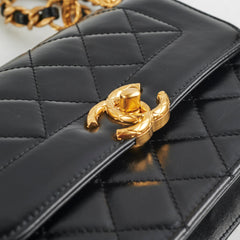 Chanel Calfskin Quilted Mini Coco Ring Flap Black Microchipped 2021