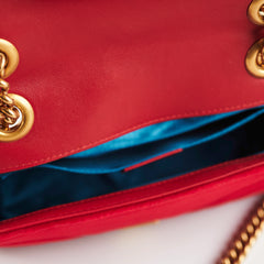 Gucci Mini Marmont Velvet Red