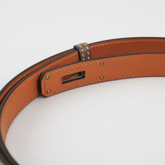 Hermes Kelly 18 Belt Epsom Etoupe Rose Gold