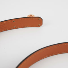 Hermes Kelly 18 Belt Epsom Etoupe Rose Gold
