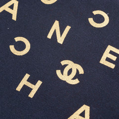 Chanel Navy Long Tassel Scarf