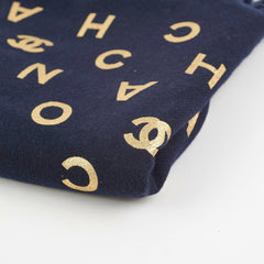 Chanel Navy Long Tassel Scarf