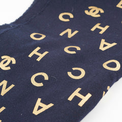 Chanel Navy Long Tassel Scarf