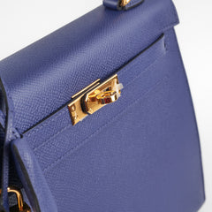 Hermes Kelly 25 Epsom Bleu Saphir U Stamp 2022