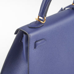 Hermes Kelly 25 Epsom Bleu Saphir U Stamp 2022