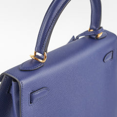 Hermes Kelly 25 Epsom Bleu Saphir U Stamp 2022