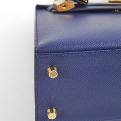 Hermes Kelly 25 Epsom Bleu Saphir U Stamp 2022