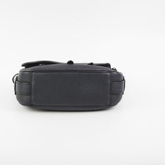 Christian Dior Soft Saddle Mini Black Grained Calfskin Bag