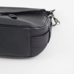 Christian Dior Soft Saddle Mini Black Grained Calfskin Bag