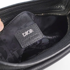 Christian Dior Soft Saddle Mini Black Grained Calfskin Bag