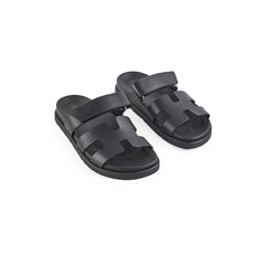 Hermes Chypre Sandals Size 36 Noir