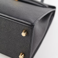Hermes Kelly 25 Epsom Noir Stamp X