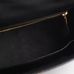 Hermes Kelly 25 Epsom Noir Stamp X