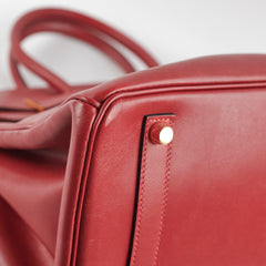 Hermes Birkin 35 Red - I Square Stamp 2005