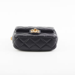 Chanel 23P Mini Square Bag Lambskin Black (Microchip)