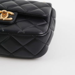 Chanel 23P Mini Square Bag Lambskin Black (Microchip)
