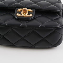 Chanel 23P Mini Square Bag Lambskin Black (Microchip)