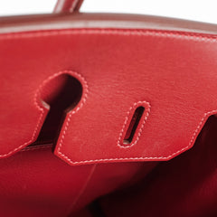 Hermes Birkin 35 Red - I Square Stamp 2005