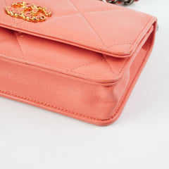 Chanel Wallet on Chain WOC 19 Coral