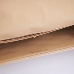 Chanel Vintage Beige Lambskin Shoulder Bag