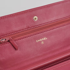 Chanel Wallet On Chain WOC Pink