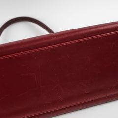 Hermes Vintage Kelly 35 Burgundy Box Leather