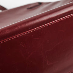 Hermes Vintage Kelly 35 Burgundy Box Leather