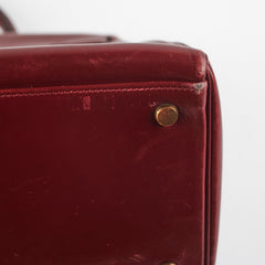 Hermes Vintage Kelly 35 Burgundy Box Leather