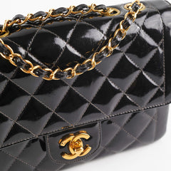 Chanel Vintage Patent Black Flap Bag