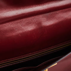 Hermes Vintage Kelly 35 Burgundy Box Leather