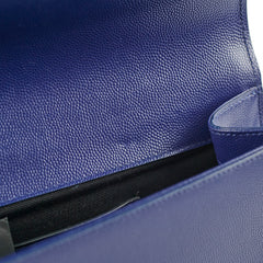 Saint Laurent Long Blue Grained Leather Clutch