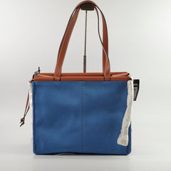 Loewe Canvas Cushion Large Tote Blue/Tan