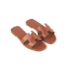 Hermes Oran Gold Sandals Size 37.5