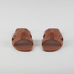 Hermes Oran Gold Sandals Size 37.5
