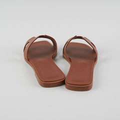 Hermes Oran Gold Sandals Size 37.5
